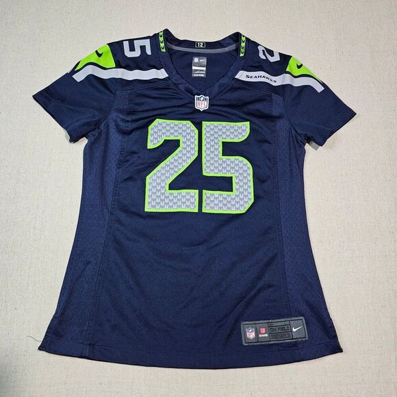 Nike Seattle Seahawks Football Jersey Sherman #25 NFL On Field Womens Size Small - Picture 1 of 6